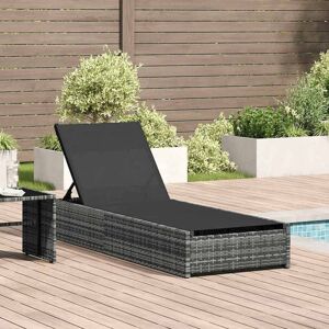 Vidaxl - Lounge Chair Grau 60x200x27 cm Polyrattan Vidaxl - Lounge Chair Grau 60x200x27 cm Polyrattan