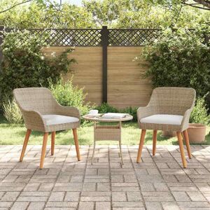 vidaXL Gartenstuhl 2 pcs Beige 62,5 x 55 x 82 cm Poly-Rattan vidaXL Gartenstuhl 2 pcs Beige 62,5 x 55 x 82 cm Poly-Rattan