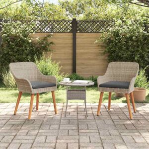 vidaXL Gartenstuhl 2 pcs Hellgrau 62,5 x 55 x 82 cm Poly-Rattan vidaXL Gartenstuhl 2 pcs Hellgrau 62,5 x 55 x 82 cm Poly-Rattan