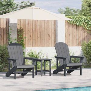 vidaXL Gartenstuhl 3 pcs Hellgrau Polyethylen vidaXL Gartenstuhl 3 pcs Hellgrau Polyethylen