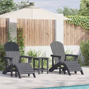 vidaXL Gartenstuhl 3 pcs Hellgrau Polyethylen vidaXL Gartenstuhl 3 pcs Hellgrau Polyethylen