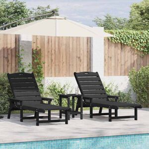 vidaXL Sonnenliege 2 pcs Schwarz 195,5 x 53 x 98,5 cm Polyethylen vidaXL Sonnenliege 2 pcs Schwarz 195,5 x 53 x 98,5 cm Polyethylen