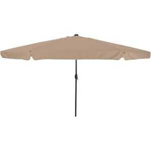 VidaXL Gartenschirm mit LED-Lichtern Ø395x245 cm Taupe VidaXL Gartenschirm mit LED-Lichtern Ø395x245 cm Taupe
