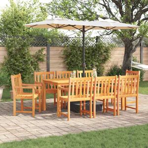 vidaXL Garten Essgruppe 9 pcs Braun Massivholz Akazie vidaXL Garten Essgruppe 9 pcs Braun Massivholz Akazie