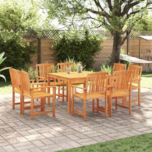 vidaXL Garten Essgruppe 9 pcs Braun Massivholz Akazie vidaXL Garten Essgruppe 9 pcs Braun Massivholz Akazie