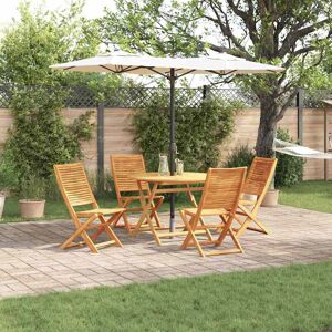 vidaXL - Natural Acacia Set - Runder Tisch vidaXL - Natural Acacia Set - Runder Tisch