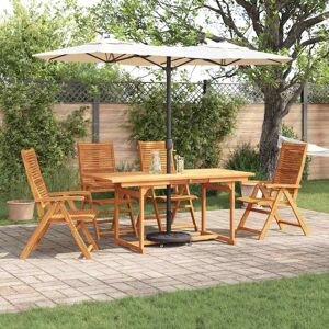 vidaXL Garten Essgruppe 5 pcs Braun Massivholz Akazie vidaXL Garten Essgruppe 5 pcs Braun Massivholz Akazie