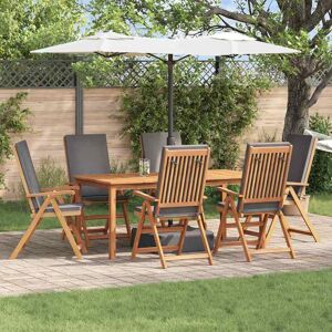 vidaXL Gartenstuhl 6 pcs Braun und Grau 57 x 71,5 x 104 cm vidaXL Gartenstuhl 6 pcs Braun und Grau 57 x 71,5 x 104 cm