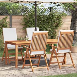 vidaXL Gartenstuhl 4 pcs Braun und Weiß 57 x 71,5 x 104 cm vidaXL Gartenstuhl 4 pcs Braun und Weiß 57 x 71,5 x 104 cm