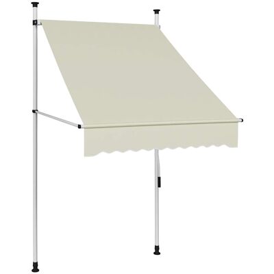 vidaXL Einziehbare Markise Handbetrieben 100 cm Creme vidaXL Einziehbare Markise Handbetrieben 100 cm Creme