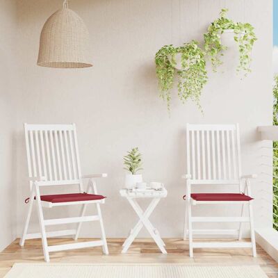 vidaXL Gartenstuhl-Kissen 2 Stk. Weinrot 40x40x3 cm Oxford-Gewebe vidaXL Gartenstuhl-Kissen 2 Stk. Weinrot 40x40x3 cm Oxford-Gewebe
