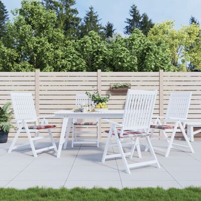 vidaXL Gartenstuhl-Kissen 4 Stück Rotes Karo-Muster 50x50x3cm Oxford Stoff Mehrfarbig - Gartenstuhl-Kissen vidaXL Gartenstuhl-Kissen 4 Stück Rotes Karo-Muster 50x50x3cm Oxford Stoff Mehrfarbig - Gartenstuhl-Kissen