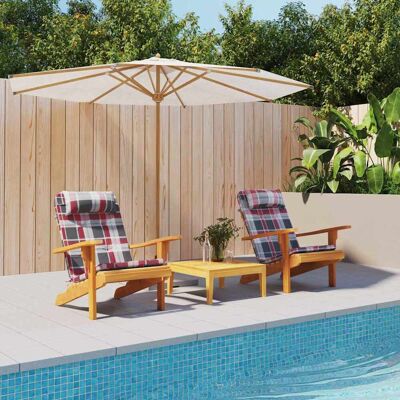 vidaXL Stuhlkissen 2 pcs Rotkariert 58 x 77 x 4,5 cm Oxford-Stoff vidaXL Stuhlkissen 2 pcs Rotkariert 58 x 77 x 4,5 cm Oxford-Stoff