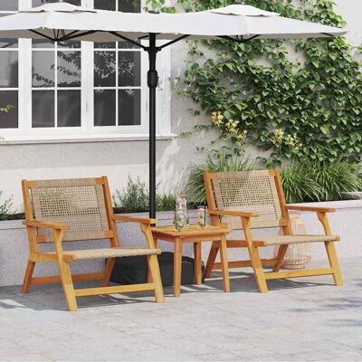 Vidaxl - 2-pcs - Beige - Akazienholz - Gartensessel Vidaxl - 2-pcs - Beige - Akazienholz - Gartensessel