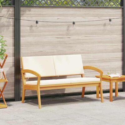 vidaXL Cremeweiß Akazie Gartenbank - Gartenbank vidaXL Cremeweiß Akazie Gartenbank - Gartenbank