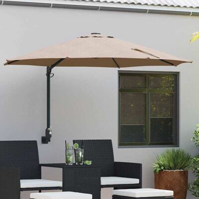 vidaXL Garten-Sonnenschirm Taupe 248 x 248 x 148 cm vidaXL Garten-Sonnenschirm Taupe 248 x 248 x 148 cm