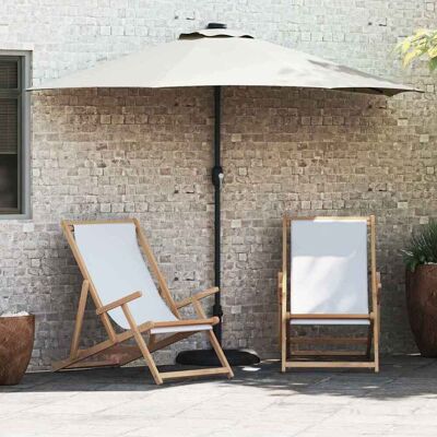 vidaXL Garten-Sonnenschirm Sand 294 x 150 x 224 cm Polyester und Stahl vidaXL Garten-Sonnenschirm Sand 294 x 150 x 224 cm Polyester und Stahl