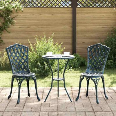 Vidaxl Gartentisch-Set - 3-teilig, Aluminium, Grün, Für den Außenbereich Vidaxl Gartentisch-Set - 3-teilig, Aluminium, Grün, Für den Außenbereich