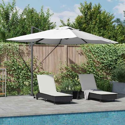 vidaXL Sonnenschirm Sand 352 x 251 x 265 cm Polyester und Aluminium vidaXL Sonnenschirm Sand 352 x 251 x 265 cm Polyester und Aluminium