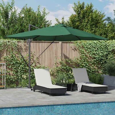 vidaXL Sonnenschirm Grün 352 x 251 x 265 cm Polyester und Aluminium vidaXL Sonnenschirm Grün 352 x 251 x 265 cm Polyester und Aluminium