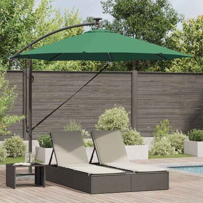 vidaXL Sonnenschirm Grün 294 x 294 x 248 cm Polyester und Aluminium vidaXL Sonnenschirm Grün 294 x 294 x 248 cm Polyester und Aluminium