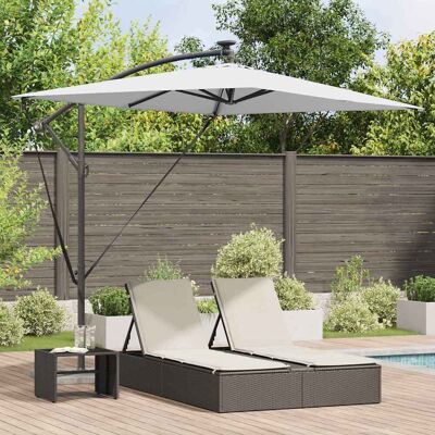 vidaXL Sonnenschirm Sand 294 x 200 x 270 cm Polyester und Aluminium vidaXL Sonnenschirm Sand 294 x 200 x 270 cm Polyester und Aluminium