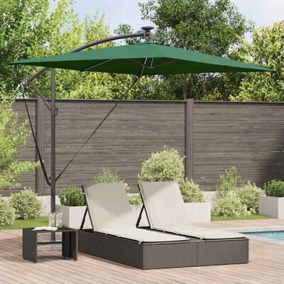 vidaXL Sonnenschirm Grün 294 x 200 x 270 cm Polyester und Aluminium vidaXL Sonnenschirm Grün 294 x 200 x 270 cm Polyester und Aluminium