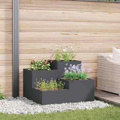 vidaXL Gartentopf - 100x100x60 cm Anthrazit vidaXL Gartentopf - 100x100x60 cm Anthrazit
