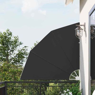 vidaXL Balkon Sichtschutz 140 x 140 cm Polyester Anthrazit vidaXL Balkon Sichtschutz 140 x 140 cm Polyester Anthrazit
