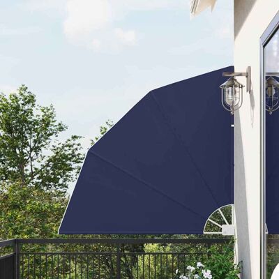 vidaXL Balkon Sichtschutz 140 x 140 cm Polyester Marineblau vidaXL Balkon Sichtschutz 140 x 140 cm Polyester Marineblau