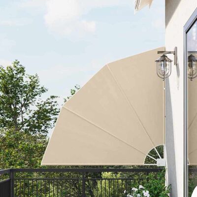 vidaXL Balkon Sichtschutz 140 x 140 cm Polyester Beige vidaXL Balkon Sichtschutz 140 x 140 cm Polyester Beige