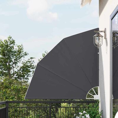 vidaXL Balkon Sichtschutz 140 x 140 cm Polyester Schwarz vidaXL Balkon Sichtschutz 140 x 140 cm Polyester Schwarz