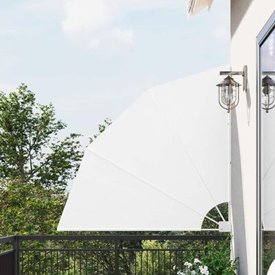 vidaXL Balkon Sichtschutz 140 x 140 cm Polyester Weiß vidaXL Balkon Sichtschutz 140 x 140 cm Polyester Weiß