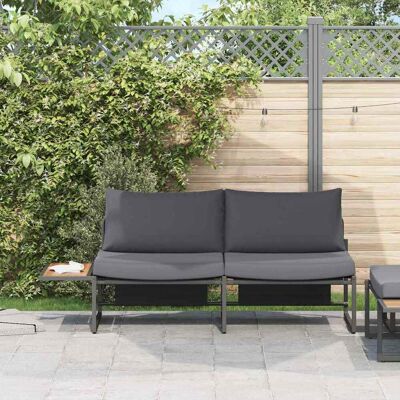 vidaXL Outdoor Sofa - Anthrazit - Rechteckig - Viele Sitzplätze - Gartengarnitur vidaXL Outdoor Sofa - Anthrazit - Rechteckig - Viele Sitzplätze - Gartengarnitur