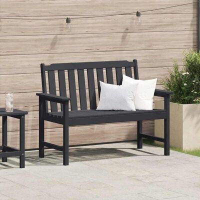 vidaXL Gartenbank Schwarz 120 x 59 x 88 cm HDPE vidaXL Gartenbank Schwarz 120 x 59 x 88 cm HDPE