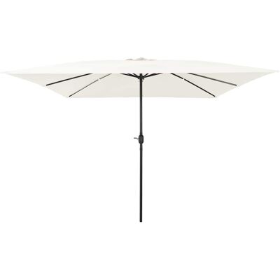 VIDAXL Gartenschirm Quadrat 295x245cm Weiß Sand - Gartenschirm VIDAXL Gartenschirm Quadrat 295x245cm Weiß Sand - Gartenschirm