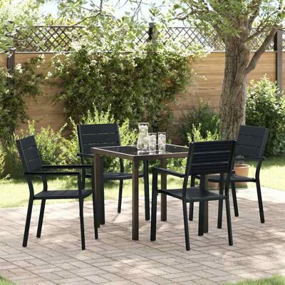 Vidlax Garten Esstisch-Set - Wetterfestes HDPE - 5 Teile Vidlax Garten Esstisch-Set - Wetterfestes HDPE - 5 Teile