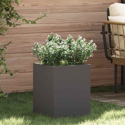 vidaXL Garten-Pflanzgefäß Schwarz 32 x 32 x 40 cm Kaltgewalzter Stahl vidaXL Garten-Pflanzgefäß Schwarz 32 x 32 x 40 cm Kaltgewalzter Stahl