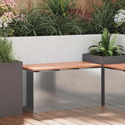 vidaXL Gartenbank Verzinkter Stahl 80 x 40 x 43 cm vidaXL Gartenbank Verzinkter Stahl 80 x 40 x 43 cm