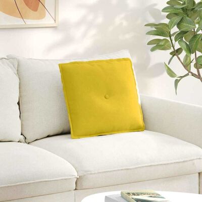 vidaXL Rücken Kissen Gelb 50 x 45 cm Cordstoff vidaXL Rücken Kissen Gelb 50 x 45 cm Cordstoff