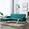 vidaXL Sofa in L-Form Stoffbezug 186 x 136 x 79 cm Grün