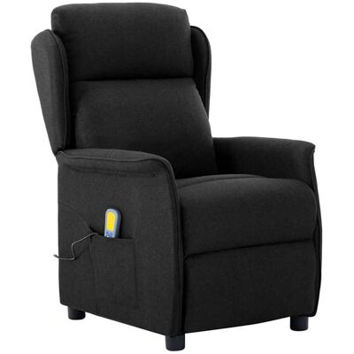 vidaXL Massagesessel mit Kissen Schwarz 93,5 x 67,5 x 101,5 cm Stoff vidaXL Massagesessel mit Kissen Schwarz 93,5 x 67,5 x 101,5 cm Stoff