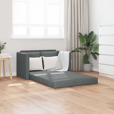 vidaXL Bodensofa mit Schlaffunktion Dunkelgrau 112x174x55 cm Stoff vidaXL Bodensofa mit Schlaffunktion Dunkelgrau 112x174x55 cm Stoff