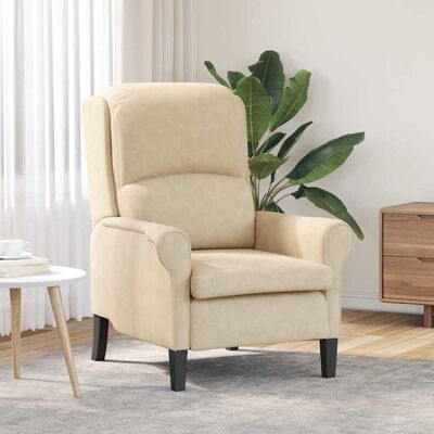 vidaXL Sessel Creme 76 x 94 x 102 cm Mikrofaser vidaXL Sessel Creme 76 x 94 x 102 cm Mikrofaser