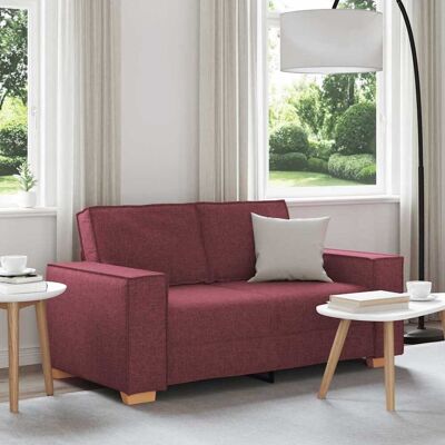 vidaXL 2-Sitzer Sofa Weinrot 120 cm Stoff vidaXL 2-Sitzer Sofa Weinrot 120 cm Stoff