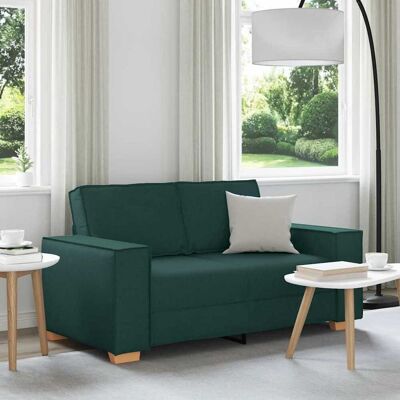 vidaXL 2-Sitzer Sofa Dunkelgrün 120 cm Stoff vidaXL 2-Sitzer Sofa Dunkelgrün 120 cm Stoff