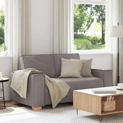 vidaXL 2-Sitzer Sofa Taupe 120 cm Stoff vidaXL 2-Sitzer Sofa Taupe 120 cm Stoff