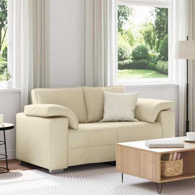 vidaXL Zweisitzer-Sofa Creme 160 cm Stoff vidaXL Zweisitzer-Sofa Creme 160 cm Stoff
