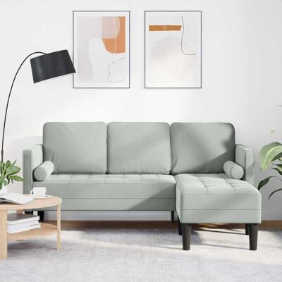 vidaXL Stoffsofa Hellgrau 3-Sitzer - Wohnzimmermöbel vidaXL Stoffsofa Hellgrau 3-Sitzer - Wohnzimmermöbel