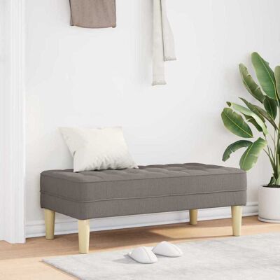 vidaXL Bank mit Kissen Taupe 113 x 57 x 39 cm Stoff vidaXL Bank mit Kissen Taupe 113 x 57 x 39 cm Stoff
